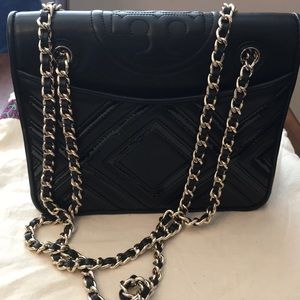 Tory Burch geo Fleming leather medium bag